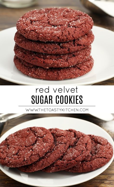 Red Velvet Sugar Cookies, Velvet Sugar Cookies, Chocolate Sugar Cookie Recipe, Velvet Cookies, Raw Cookie Dough, Make From Scratch, Red Velvet Cookies, Baking Fun, Cocoa Cookies