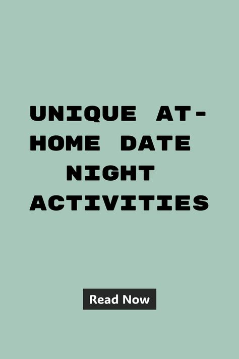 Looking for creative date night ideas you can enjoy at home? Check out these unique at-home date night activities that will spice up your evening and create lasting memories. From DIY tasting experiments to cozy indoor picnics, these ideas are perfect for couples looking to switch things up. Whether you're celebrating a special occasion or simply want to spend quality time together, these activities will bring fun and romance right to your doorstep. Fun Date Night Ideas At Home Diy, Simple At Home Date Night Ideas, Diy Date Night At Home, Date Night Activities, Fun Date Night Ideas, At Home Date Night Ideas, Home Date Night Ideas, Home Date Night, Creative Date Night Ideas