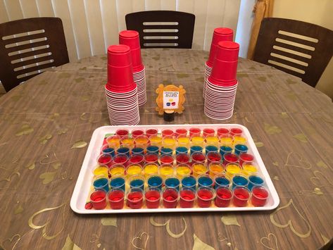 jell-o shots relating to the tv show, FRIENDS Friends Tv Show Birthday Party Ideas, Friends Theme Birthday Party, 27 Birthday, Jell O Shots, 30th Bday Party, Tv Show Friends, Dream Cafe, Friends House, 27th Birthday