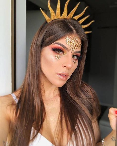 Carnival Fantasy, Make Carnaval, Halloween Make-up Looks, Carnaval Costume, Halloween Coustumes, Carnival Makeup, Rave Makeup, Photographie Portrait Inspiration, Halloween Costumes Friends