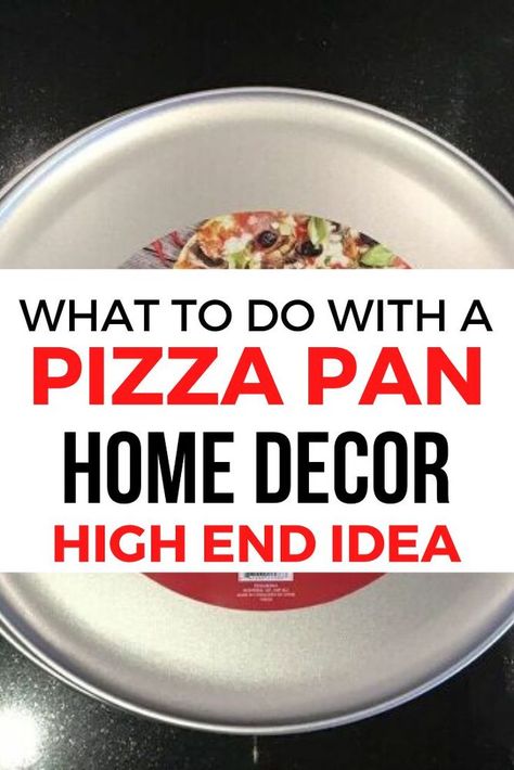 Just because you are decorating on a budget doesn't mean you have to compromise. Check out this modern twist for repurposing a pizza tray that is perfect for your kitchen or living room decor. #diy #homedecor #easy Eclectic Plates, Living Room Decor Diy, Pizza Tray, Cheap Diy Home Decor, Thrifty Diy, Bird Bath Garden, Shaker Style Doors, Home Decor Idea, Abstract Art Diy