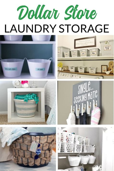 Dollar Store Bins, Diy Farmhouse Ideas, Farmhouse Style Dining Room, Laundry Room Hacks, Dollar Tree Organization, Dollar Store Diy Organization, Dining Room Cozy, Dollar Store Hacks, Kitchen Organization Diy