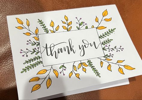 Aesthetic Thank You Cards Diy, Thank You Card Hand Drawn, Thank You Cards Design Ideas, Cute Hand Drawn Cards, Hand Drawn Thank You Cards, Hand Drawn Cards Ideas, Thank You Drawings Ideas, Thank You Card Design Ideas Handmade, Thank You Card Diy