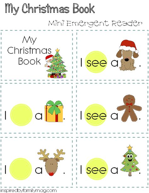 My Christmas Book Printable - This mini book is the perfect little book for your emergent reader. Preschool Christmas Literacy Activities, Christmas Preschool Printables, Mini Book Printable, Christmas Literacy Centers, Christmas Literacy Activities, Kindergarten Christmas Activities, Christmas Language Arts, Junior Kindergarten, Christmas Literacy