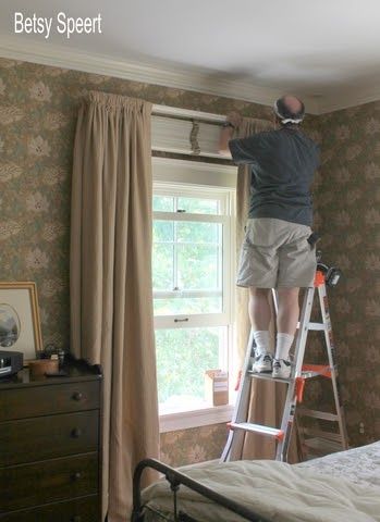 betsy speert on making windows look taller How To Make Windows Look Taller, Make Windows Look Taller, Betsy Speert, Make A Window, Faking It, Renovation Diy, Coffee Bar Home, Diy Renovation, Bedroom Windows