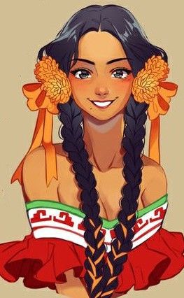 Kunstjournal Inspiration, Hispanic Art, Latino Art, Mexican Culture Art, Aztec Art, Mexican Girl, Arte Sketchbook, Mexican Culture, Mexican Art