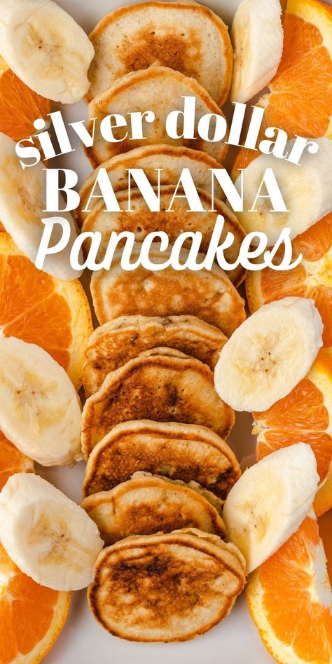 Dollar Pancakes, Silver Dollar Pancakes, Banana Pancakes Recipe, Tasty Breakfast, Homemade Pancakes, How To Make Pancakes, What's For Breakfast, Pancake Batter, Banana Pancakes