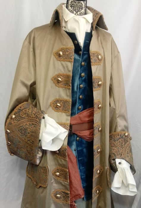 Fantasy Pirate Outfit, Wench Dress, Pirate Coat, Witchfinder General, Sea Costume, Pirate Garb, 17th Century Fashion, Pirate Captain, Twill Coat