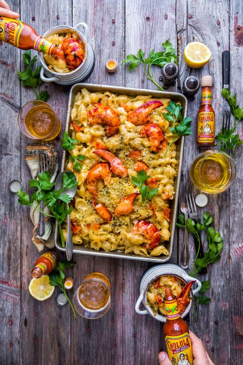 Lobster Mac and Cheese spiked with Cholula Hot Sauce Dennis Prescott, Lobster Mac, Lobster Mac And Cheese, Mac Cheese, Brunch Party, Recipes From Heaven, Cooking Recipes Desserts, Beautiful Dishes, Yes Please