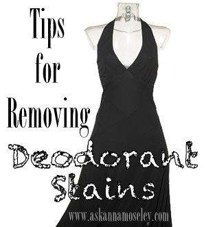 Most of us know the pain of putting on our perfect little black dress, only to look down and realize that there are deodorant stains under our arms. Right? Don't panic - I have a couple of great solutions to help remove those annoying stains. You won't have to frantically find something else to wear - you can rock that black dress! Remove Deodorant Stains, Clean Deodorant, Dark Clothing, Deep Cleaning Hacks, Dark Clothes, Cleaning Painted Walls, Deodorant Stains, Dark Outfits, White Stain