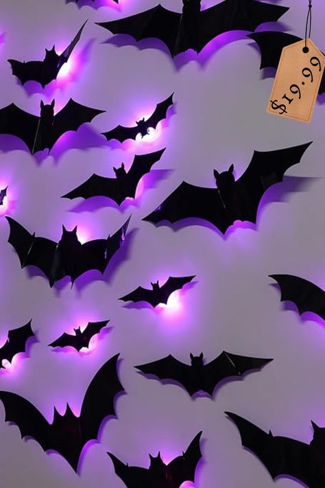 #HalloweenDecor #BatWallStickers #PartyDecorations #SpookyHomeDecor #IndoorOutdoorDecor #HauntedHouse #HalloweenParty #WindowDecor #BatTheme #LEDLights Haunted House Party Decorations, Halloween Ambiance, Bat Sticker, Halloween Led Lights, House Party Decorations, Bat Decorations, Spider Web Decoration, Halloween Bat Decorations, Bat Wall