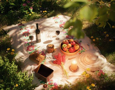 PICNIC CGI | BLENDER 3D :: Behance 3d Poster, 3d Blender, 3d Landscape, Pop Posters, Flower Store, Outdoor Room, 3d Artwork, 3d Modelling, Blender 3d