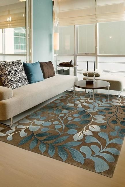 Light Blue Color Combinations Perfect for Soft and Cool Interior Decorating Grey Lounge Room, Blue And Brown Living Room, Light Blue Living Room, Grey And Brown Living Room, Light Blue Decor, Brown And Blue Living Room, Brown Living Room Decor, Blue Living Room Decor, Brown Decor