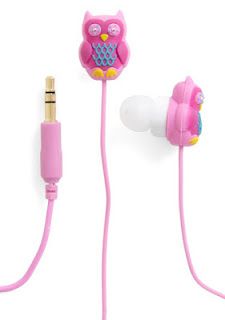 Owl Ear bud head phones Owl Ears, Cute Headphones, Pink Owl, Best Headphones, Owl Lovers, Vintage Electronics, Cute Owl, Cool Gadgets, Phone Accessories