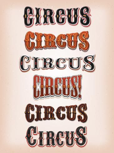 Vintage Set of Western Circus Text Circus Font, Retro Circus, Abc Font, Vintage Circus Posters, Circus Design, Circus Aesthetic, Circus Poster, Vector Art Design, Circus Art