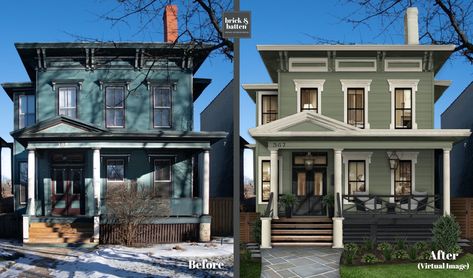 Modern Victorian House Exterior, Modern Victorian Homes Exterior, Victorian Exterior Color Schemes, Modern Victorian Exterior, Victorian Homes Exterior Colors, Victorian House Exterior, Modern Victorian House, Victorian Home Exterior, Folk Victorian House