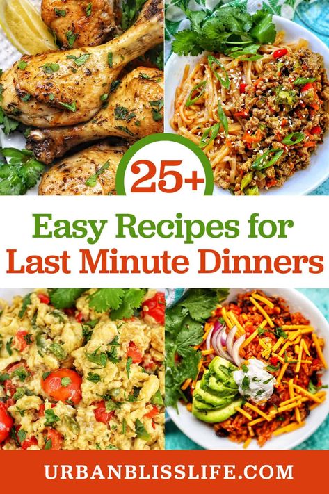 Need fast, easy, delicious recipes for super busy weeknights? We've got the best 25+ Easy Last Minute Dinner recipes! Get the recipe collection at UrbanBlissLife.com. 5dinners1hour Dinners, Easy Dinner Recipes 30 Minutes, Fast Dinners Easy, Easy Last Minute Dinner, 10 Minute Dinner, Pesto Bread, Fast Easy Dinner, 10 Minute Meals, Quick Side Dishes