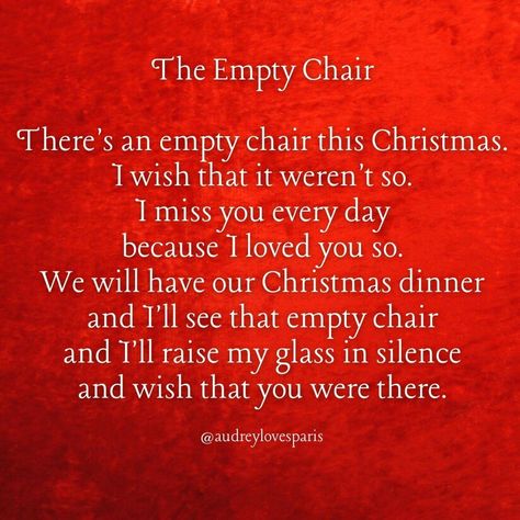 #TooTRUE Empty Chair Poem, Miss You Mum, The Empty Chair, Miss You Dad Quotes, Heaven Poems, Memory Ideas, Missing Mom, Love You Poems, Miss Mom