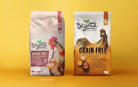 Purina ‘Beyond’ on Packaging of the World - Creative Package Design Gallery Pet Food Packaging, Packaging Snack, Rice Packaging, Egg Packaging, Packaging Label Design, Natural Pet Food, Consumer Packaging, Natural Dog Food, Chicken Feed