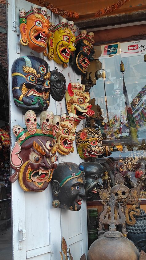 Overseas Aesthetic, Sikkim Aesthetic, Assamese Aesthetic, Nepali Aesthetic, Nepal Aesthetic, Assamese Culture, Bali Mask, Nepali Culture, Nepal People