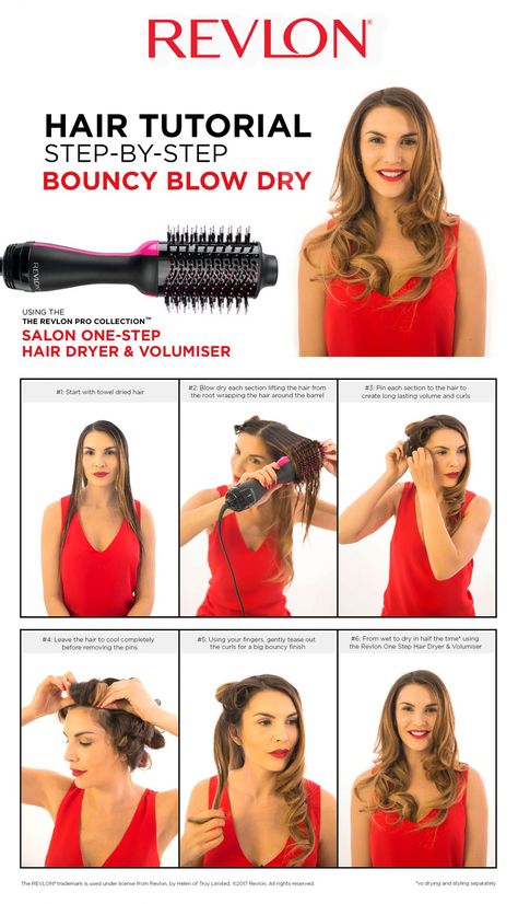 AD Revlon Salon One Step Hair Dryer & Volumiser / British Beauty Blogger Revlon Hair Dryer Brush, One Step Hair Dryer, Revlon Hair Dryer, Bouncy Blow Dry, Beach Waves Hair Tutorial, Hot Air Brush, Dryer Brush, Best Hair Dryer, Towel Dry Hair