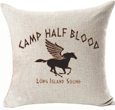 Camp Half Blood Pillows Covers Percy Jackson Demigods Olympians Decoratives Pillowcases for Home Couch Sofa Square Cushion Covers Two Side Color:3 : Amazon.ca: Home Winged Bed, Library Inspiration, Fall Pillow Cover, Harry Potter Room, Linen Throw Pillow, Half Blood, Camp Half Blood, Linen Throw, Couch Sofa