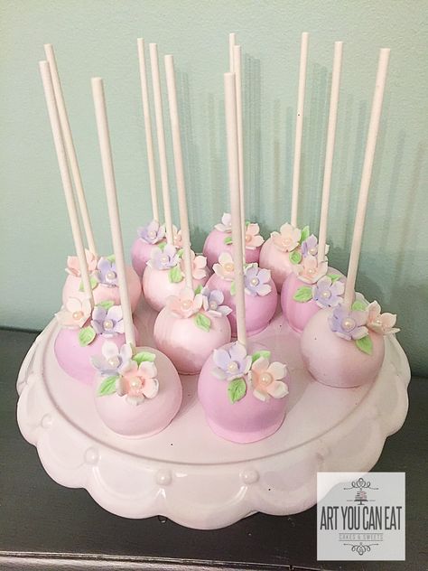 Bambi Cake Pops, Beautiful Cake Pops, Cake Pops Flowers, Wild Flower Cake Pops, Pretty Cake Pops, Wildflower Cake Pops, Mother’s Day Cake Pops, Baby In Bloom Cake Pops, Fairy Cake Pops