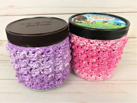 Frozen Treat Cozy Ice Cream Pint Cozy, Crochet Ice Cream, Ice Cream Pint, Ice Cream Cozy, Crochet Kitchen Towels, Pint Of Ice Cream, Yarn Creations, Cozy Pattern, Crochet Afghan Patterns Free