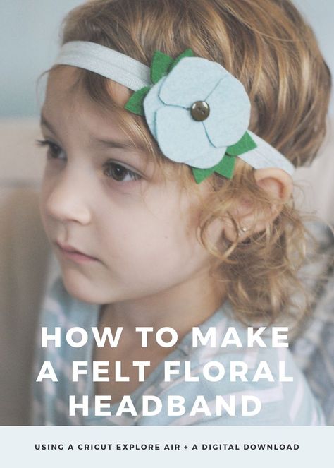 Cute Felt Floral Headband that I Made with my @OfficialCricut #ad #DIY #handmade #Cricut #CricutMade Easy Crafts For Adults, Tulle Crafts, Craft Ideas Easy, Colorful Crafts, One Little Word, Cheap Crafts, Kids Holiday, Floral Headband, Craft Decor