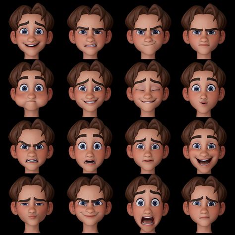 Expression Sheet Character, Expression Sheet Reference, Character Expression Sheet, Animation Face, Facial Expressions Drawing, Expression Sheet, 3d Karakter, Cartoon Expression, Learn Animation