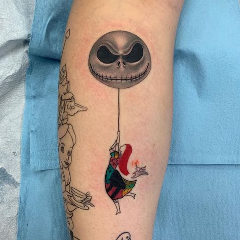 Jack N Sally Tattoos, Jack Sally Tattoo, Jack And Sally Tattoo, Sally Tattoo, Palm Size Tattoos, Tattoo Nightmares, Christmas Tattoos, Jack Skellington Tattoo, Jack Tattoo