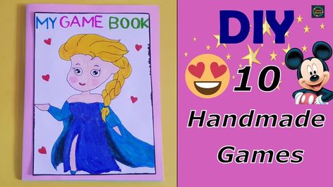 DIY Cute Game Book | 10 EASY PAPER GAMES | Disney inspired Game Book | @CraftStack #GameBook #PaperGame #PaperCraft #DiyGameBook #CuteGameBook #GamingBook #FunGames #10Games #DiyPaperGames Diy Paper Gaming Book, Diy Busy Books, Make Your Own Game, Handmade Games, Cute Game, Busy Books, Paper Magic, Paper Games, Make A Game