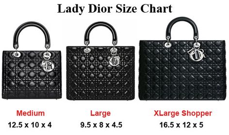 Lady Dior size chart Lady Dior Bag Sizes, Jadore Fashion, Duffle Bag Sports, Dior Purse, Coach Diaper Bag, Design Bag, Buy Bags, Favorite Handbags, Stylish Handbags