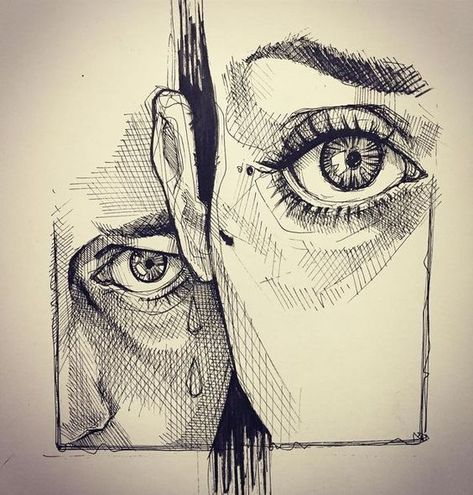 Lea Nahon, Realistic Eye Drawing, Eye Drawings, Pen Art Work, Drawing Lines, Arte Alien, Realistic Eye, Cat Air, Sketchbook Drawing