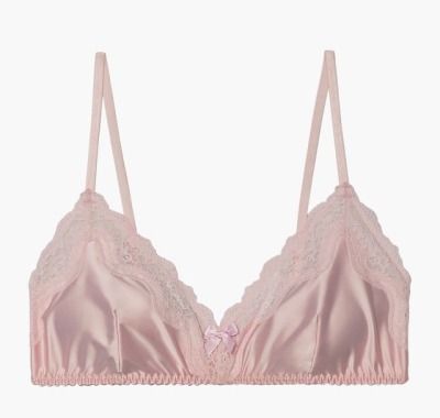 Manifestation Inspiration, Satin Bralette, Bra Making, Pink Bralette, Pink Lingerie, Sleep Wear, Savage X Fenty, Vintage Inspired Outfits, Triangle Bralette