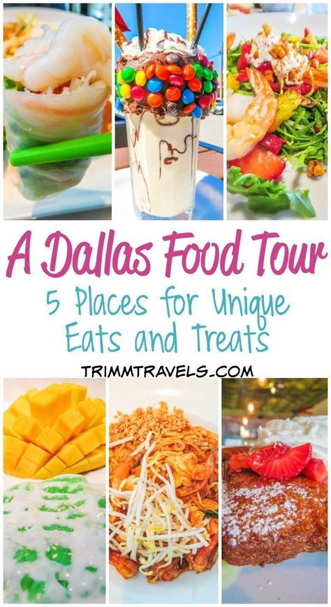 Want recommendations for where to eat in Dallas that aren't ordinary? Look no further than my Dallas food tour of five places for unique eats and treats! #foodtour #dallas Dallas Nightlife, Dallas Things To Do, Dallas Food, Dallas Shopping, Dallas Travel, Dallas Apartment, Dallas Photography, Cowboys Dallas, Dallas Restaurants