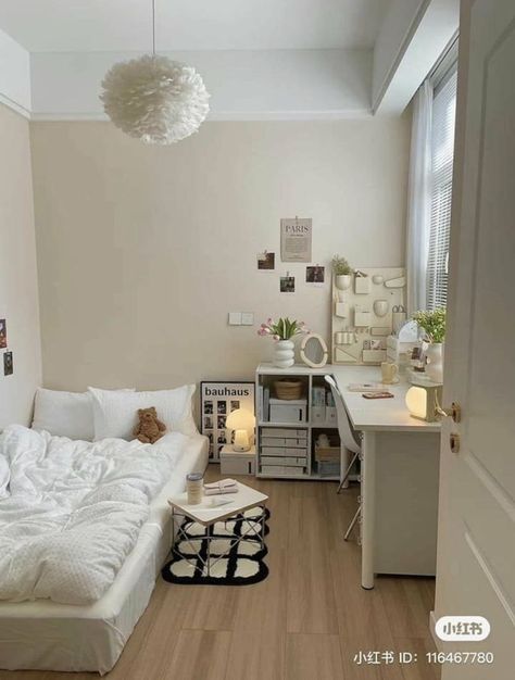 Bedroom Korean Style, Small Room Decor, Room Redesign, White Rooms, Room Inspiration Bedroom, Room Aesthetic, House Inspo, Dream Room, New Room