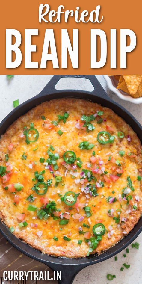 refried bean dip with nachos Nacho Bean Dip, Refried Beans Cream Cheese Dip, Mexican Chip Dip, Taco Dip With Refried Beans, Bean Dip Recipes Refried, Bean Cheese Dip, Nachos Chips, Using Cream Cheese, Refried Bean Dip