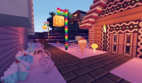 Shiranox's Candyland [WiP] Minecraft Texture Pack Candy Land Minecraft, Candyland Minecraft, Minecraft Candyland, Candy Minecraft, Minecraft Details, Minecraft Texture Pack, Candy Witch, Minecraft Idea, Minecraft Wall