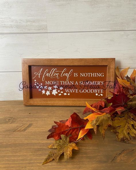 Goodbye Summer, Hello Fall by The Graceful Nest #shopsmall #shoplocal #shopwaupun #handmadewithlove Goodbye Summer Hello Fall, Goodbye Summer, Hello Fall, Shop Local, Hello Autumn, Small Shop, Quick Saves