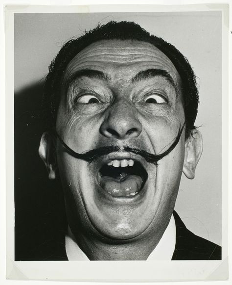 [Salvador Dalí] Salvador Dali Photography, Dali Tattoo, Salvador Dali Art, Dali Art, Hollywood Vintage, Classic Cinema, Photography Film, Celebrity Design, Funny Face