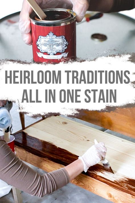 Heirloom Traditions Gel Stain, Heirloom Traditions All In One Paint Gel Stain, Heirloom Traditions All In One Paint, Heirloom Paint, Antique White Stain, Stain Cabinets, Heirloom Paints, Sherwin Williams Stain, Best Wood Stain