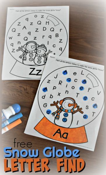 Parenting Worksheets, Winter Science Experiments, Free Printable Alphabet Worksheets, Winter Science, Printable Alphabet Worksheets, Snowmen Activities, Kindergarten Colors, Winter Activities Preschool, Letter Find