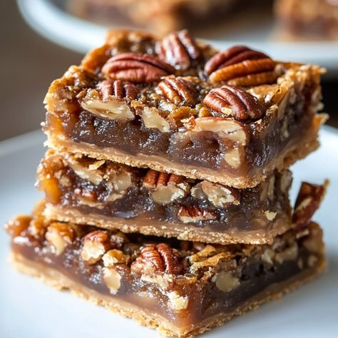 Easy Lazy Pecan Pie Bars Lazy Pecan Pie Bars, Crunch Bars Recipe, Pecan Bars Recipe, Pecan Pie Bar, Chocolate Pecan Pie Bars, Pecan Pie Bars Easy, Classic Pecan Pie, Pecan Pie Bars Recipe, Dessert Squares