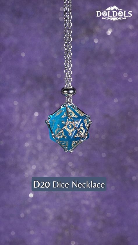 7.8K views · 2.3K reactions | D20 Dice cage Necklace - Jewelry Gift for DND Lovers | Stunning Dice Cage Necklace! 🎲✨ Roll initiative wherever you go! 😍 Take your lucky dice. ❤🎁 Sweet gift for dice goblins. | By Doldols | Facebook Necklace Roll, Cage Necklace, Caged Necklace, D20 Dice, Sweet Gifts, Necklace Jewelry, Jewelry Gift, Jewelry Gifts, Jewelry Necklaces