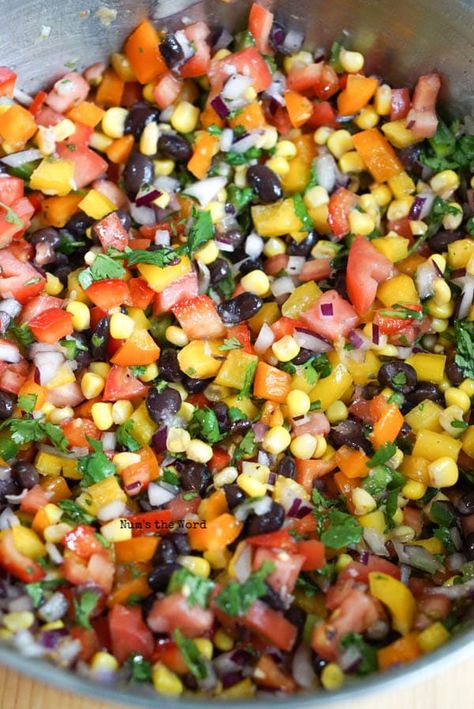 Black Bean Bell Pepper Corn Salsa, Spicy Ranch Bean Salad, Salsa Recipe With Fresh Tomatoes Corn Black Beans, Salsa With Black Beans And Corn Recipe, Salsa With Corn And Black Beans, Black Bean And Corn Salsa With Rotel, Black Bean And Corn Salsa Recipe, Tomato Corn Salsa Recipe, Bacon Lettuce Tomato Salad