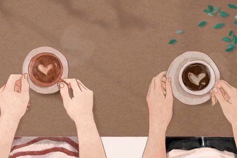 Perfect coffee date valentine's aestheti... | Free Photo #Freepik #freephoto #coffee #heart #cafe #coffee-cup Coffee Dates Aesthetic, Google Backgrounds, Anime Coffee, Coffee Artwork, Aesthetic Illustration, Vintage Anime, Coffee Drawing, Coffee Wallpaper, Coffee With Friends