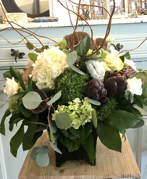 Memorial Flowers For Men, Masculine Flower Arrangements Men, Manly Floral Arrangements, Manly Flower Arrangements, Flower Arrangement For Men, Floral Arrangements For Men, Masculine Arrangements, Fishing Arrangements, Flower Arrangements For Men