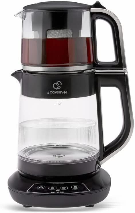 Karaca Çaysever Glass Tea Machine, 2.3L, Black Silver Tea Machine, Glass Tea Pot, Kitchen Decor Collections, Stovetop Kettle, Tea Station, Disney Baby Clothes, Perfect Cup Of Tea, Turkish Tea, Tea Maker