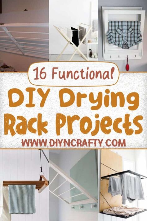 Diy Drying Rack, Laundry Room Drying Rack, Hanging Drying Rack, Laundry Rack, Drying Rack Laundry, Pocket Hole Screws, Laundry Drying, Diy Laundry, Clothes Drying Racks